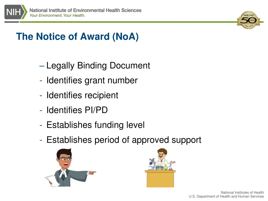 the notice of award noa