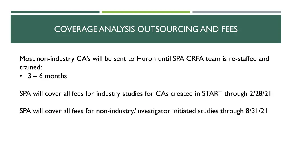 coverage analysis outsourcing and fees 3