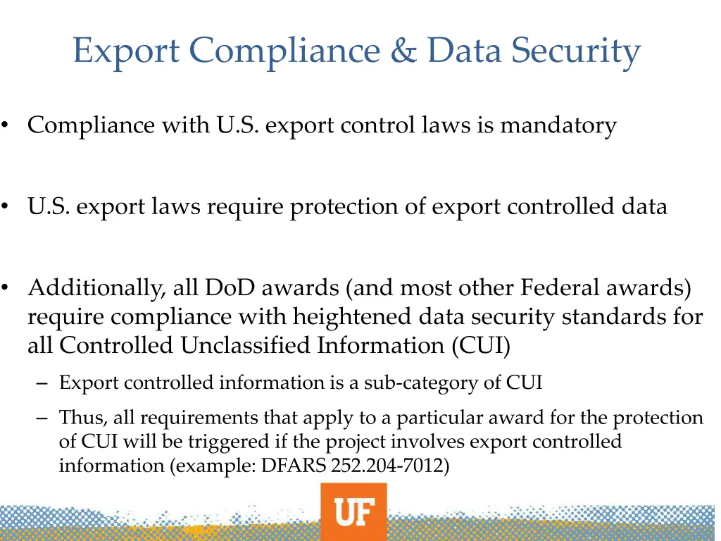 export compliance data security