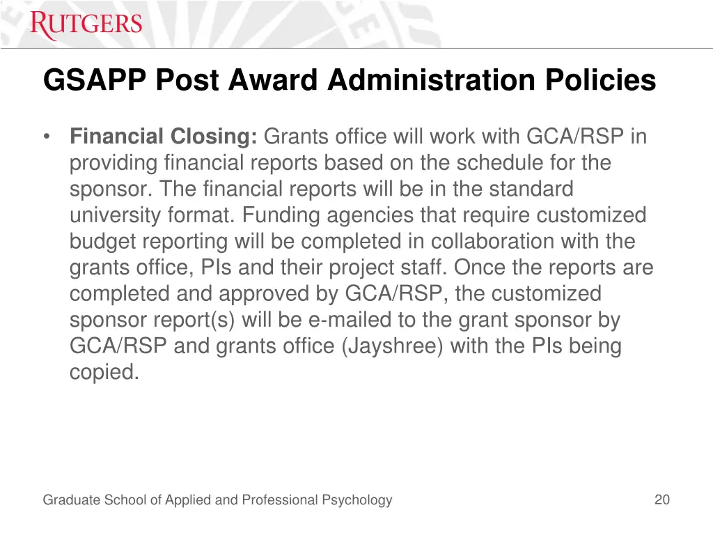 gsapp post award administration policies 3