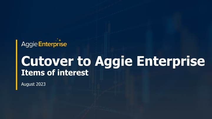 cutover to aggie enterprise items of interest