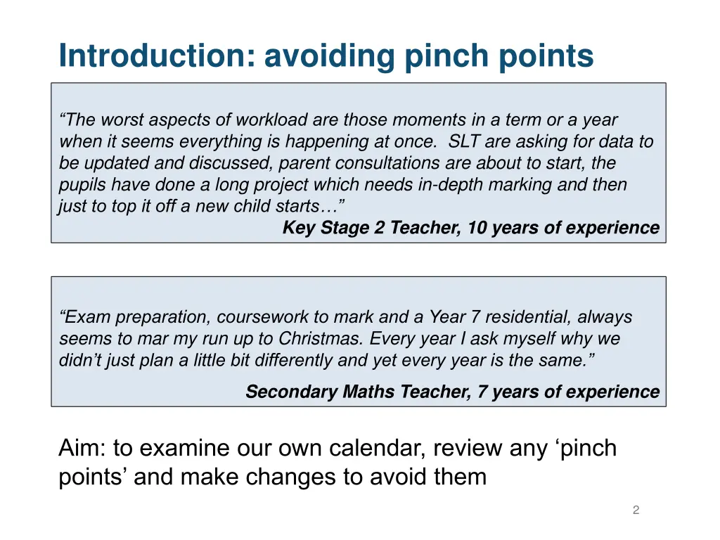 introduction avoiding pinch points