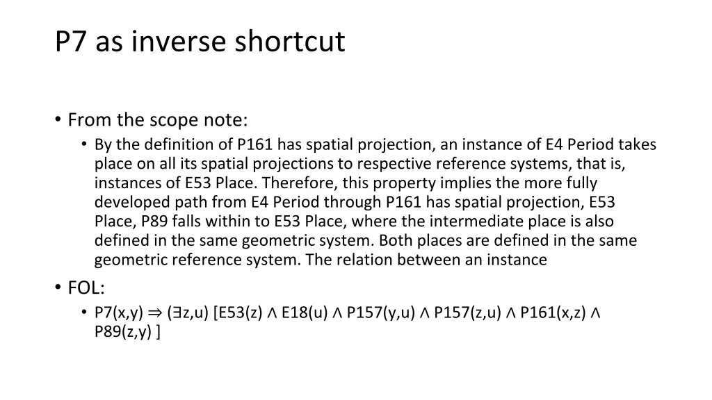 p7 as inverse shortcut