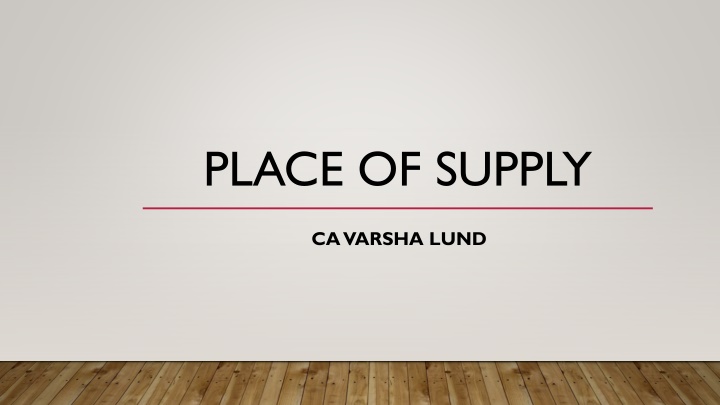 place of supply