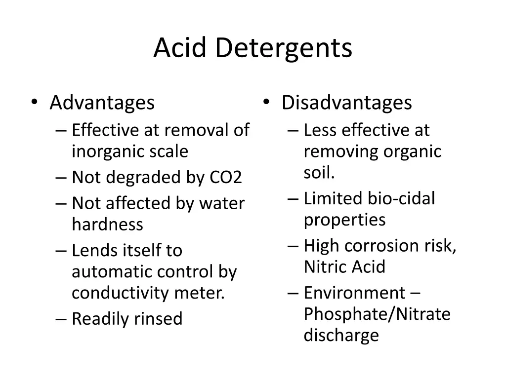 acid detergents