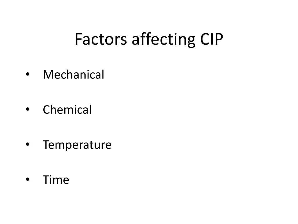 factors affecting cip