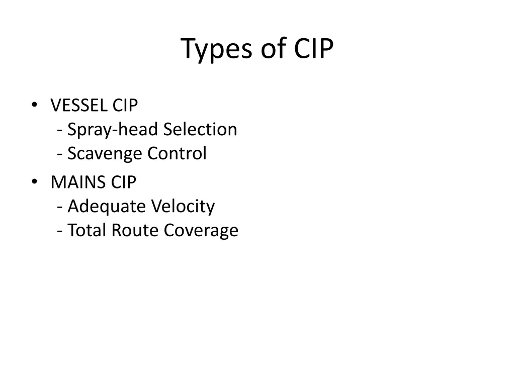 types of cip