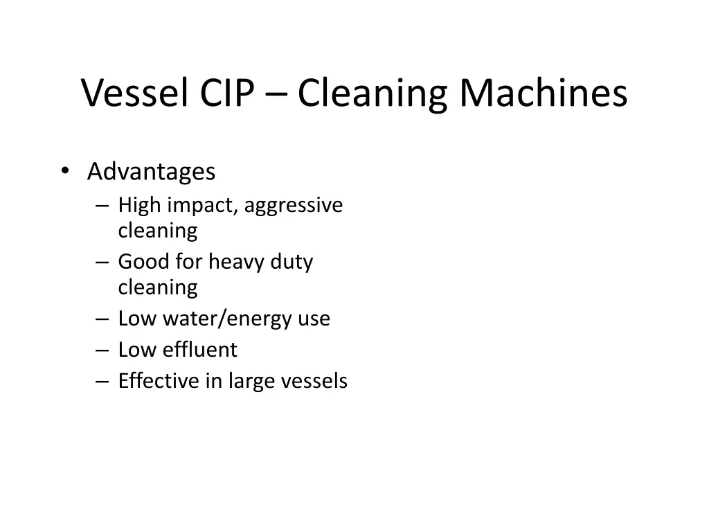 vessel cip cleaning machines