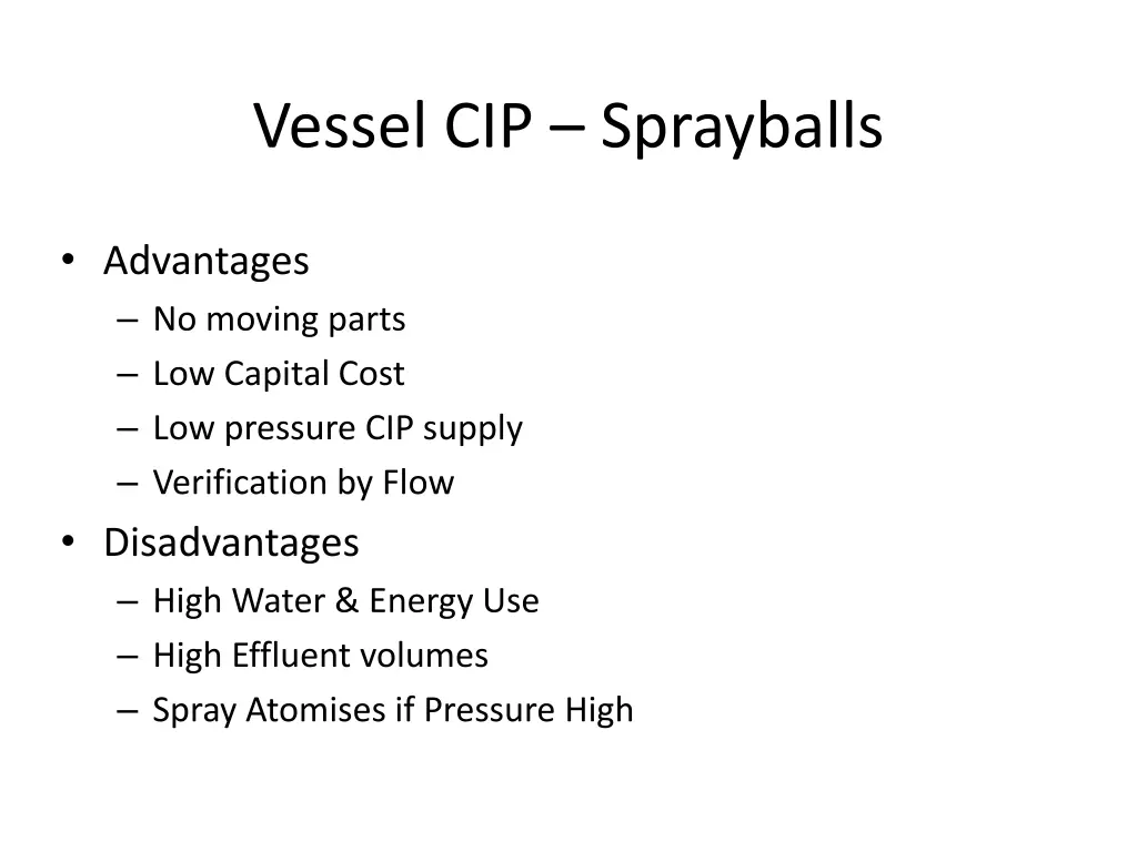 vessel cip sprayballs