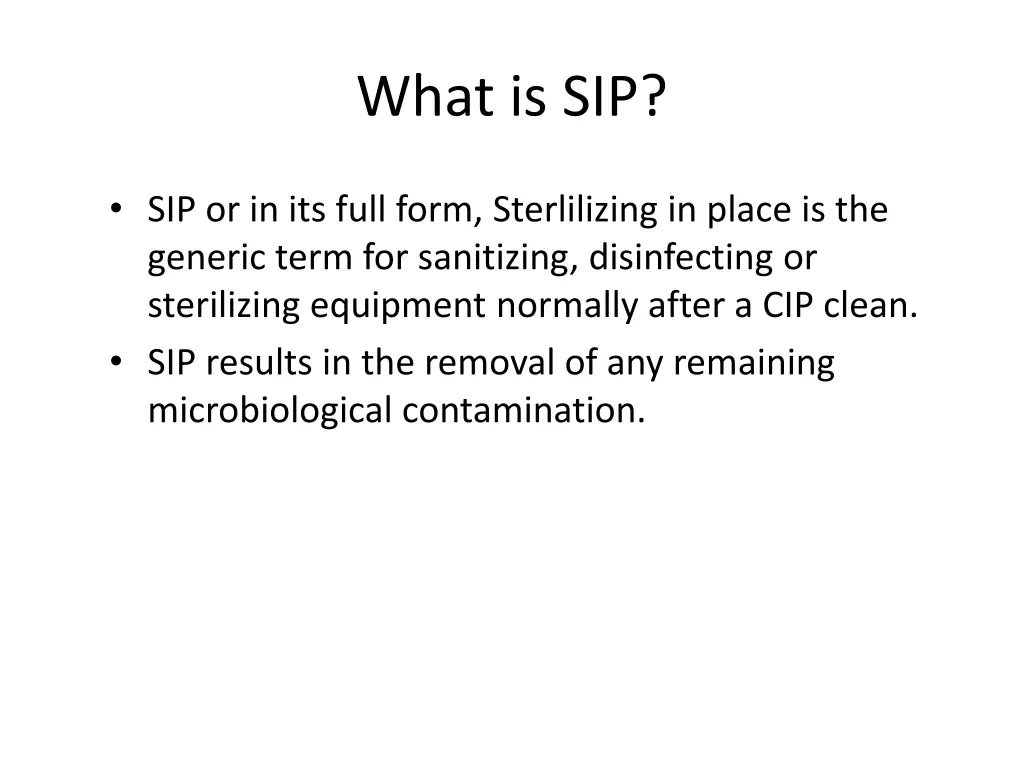 what is sip