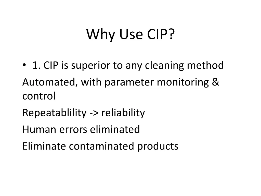 why use cip