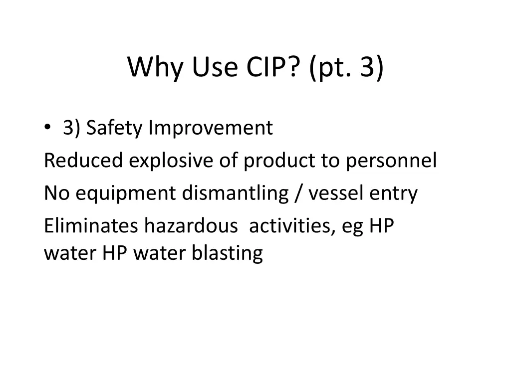 why use cip pt 3