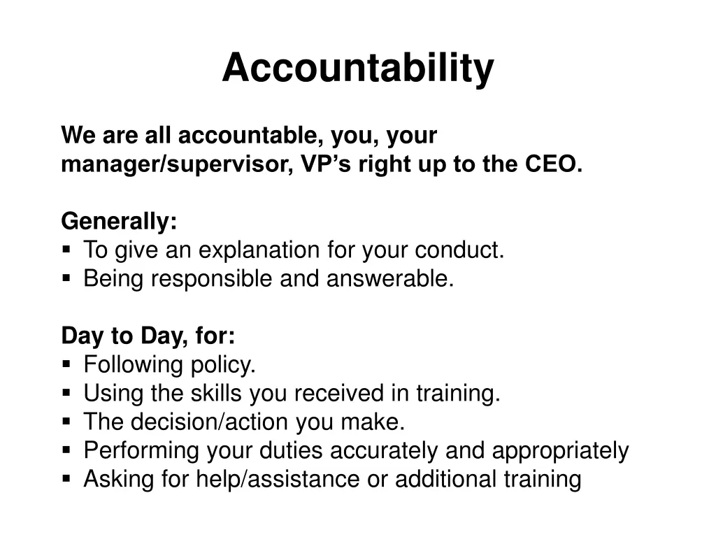 accountability