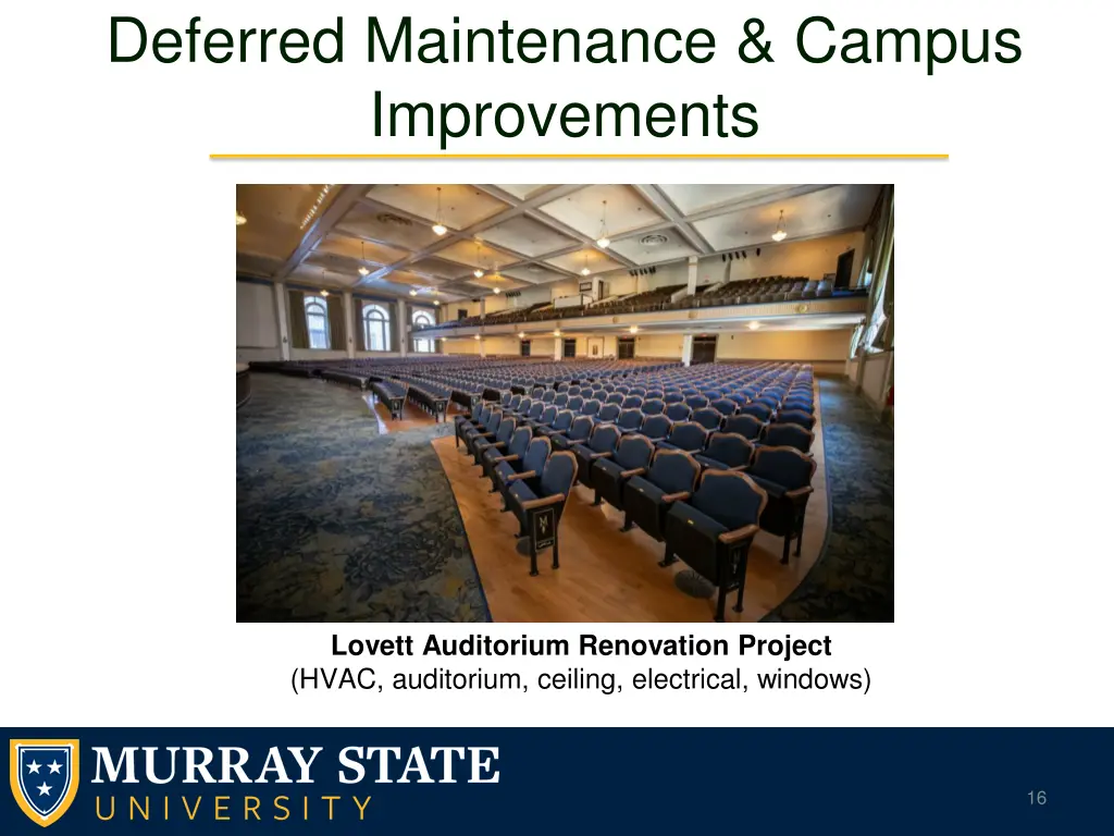 deferred maintenance campus improvements