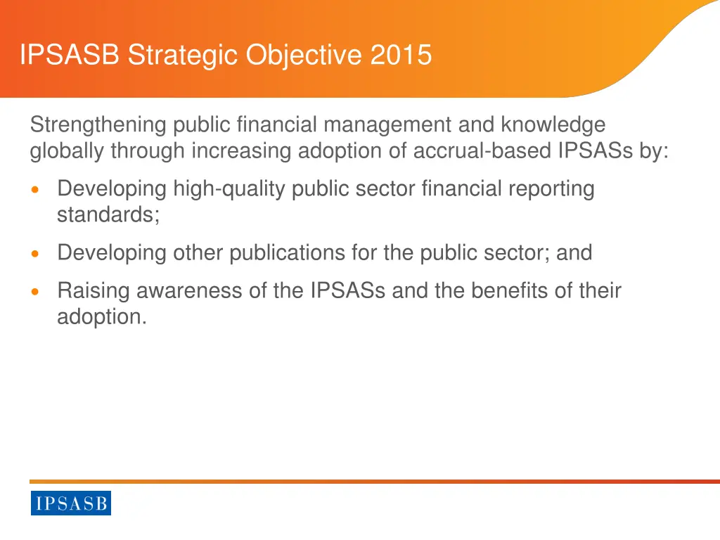 ipsasb strategic objective 2015