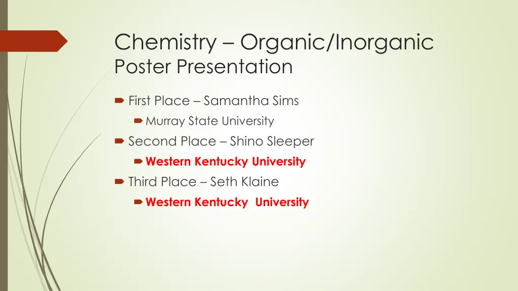 chemistry organic inorganic poster presentation