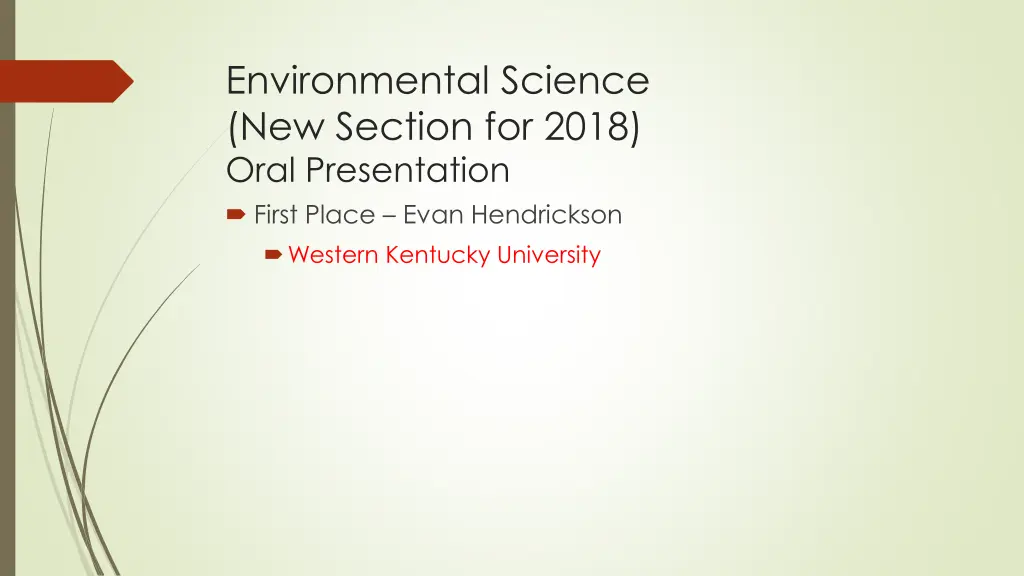 environmental science new section for 2018 oral