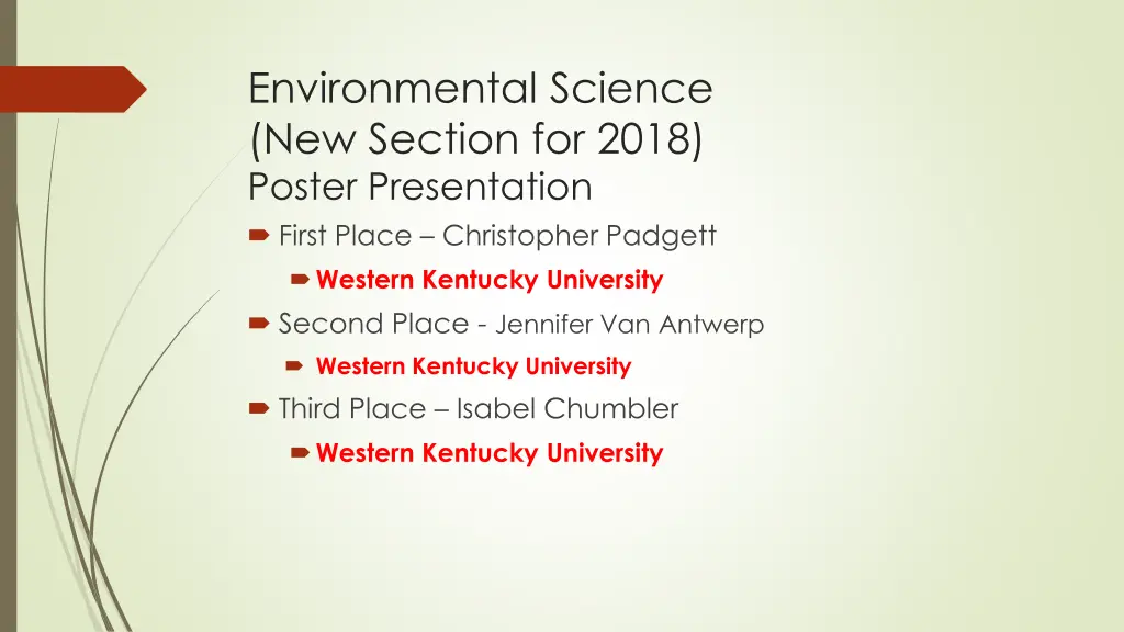 environmental science new section for 2018 poster