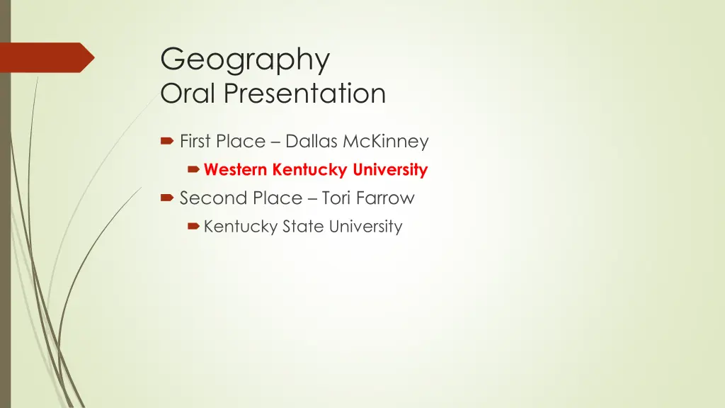 geography oral presentation