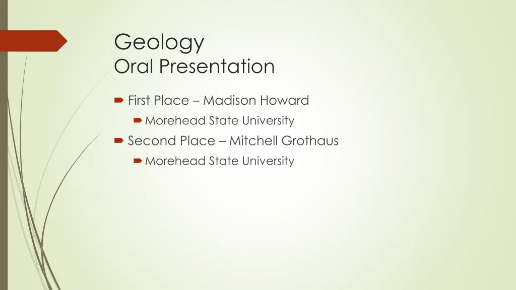 geology oral presentation