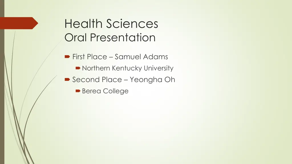 health sciences oral presentation