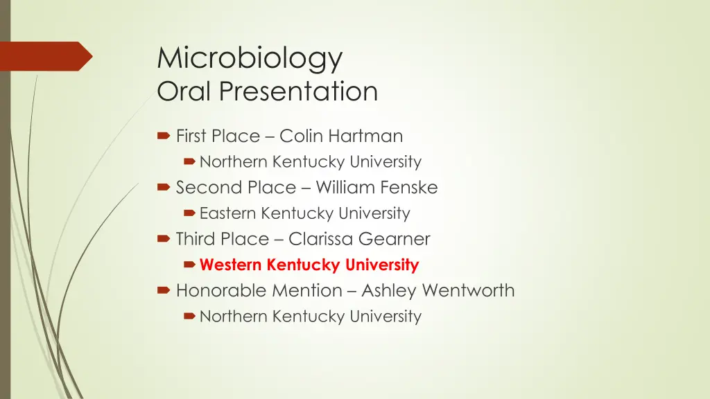 microbiology oral presentation