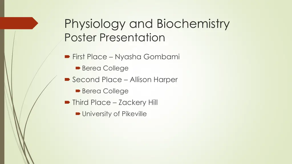 physiology and biochemistry poster presentation