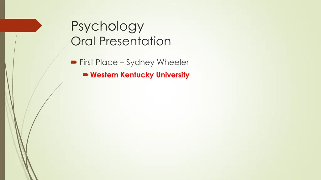 psychology oral presentation