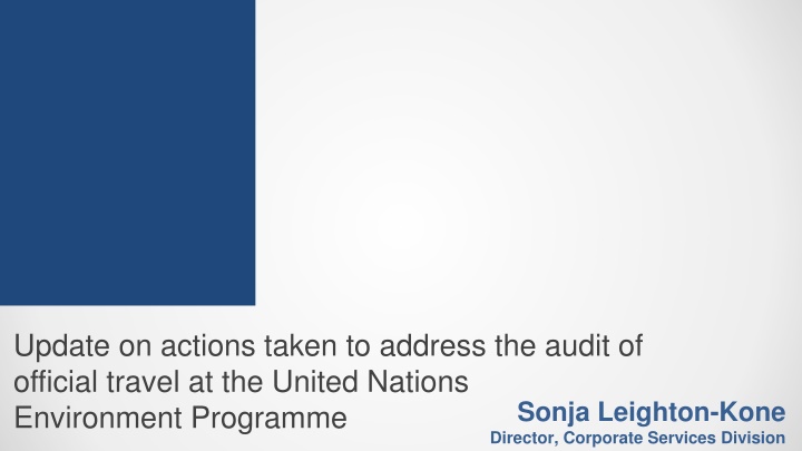 update on actions taken to address the audit