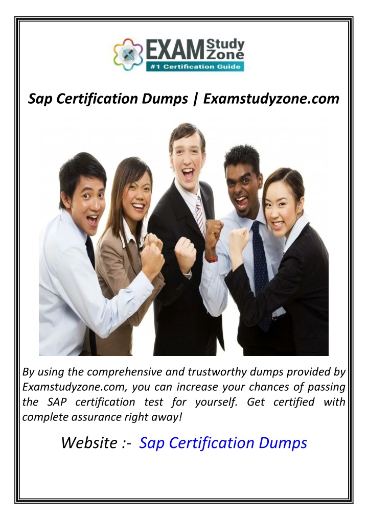 sap certification dumps examstudyzone com