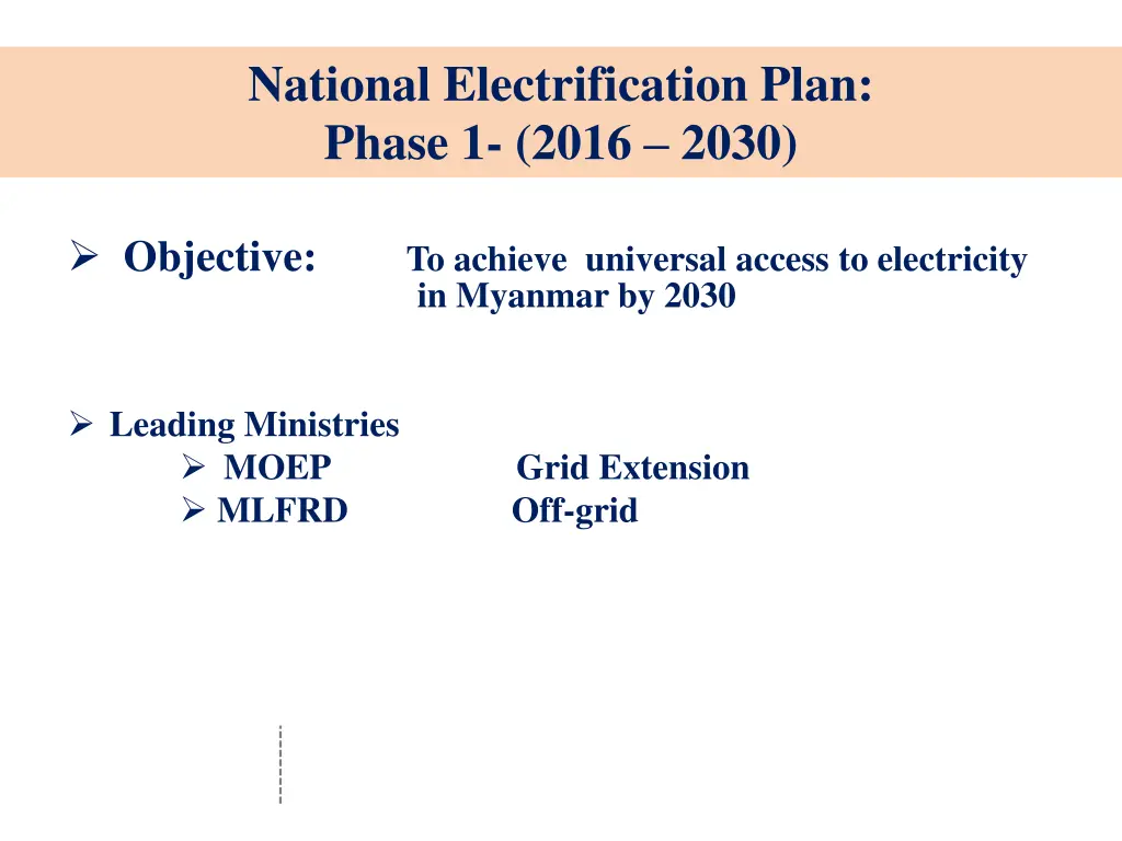 national electrification plan phase 1 2016 2030