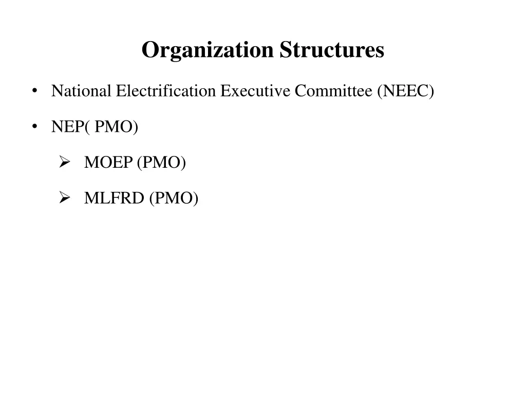 organization structures