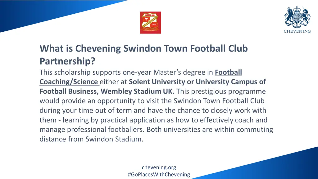 what is chevening swindon town football club