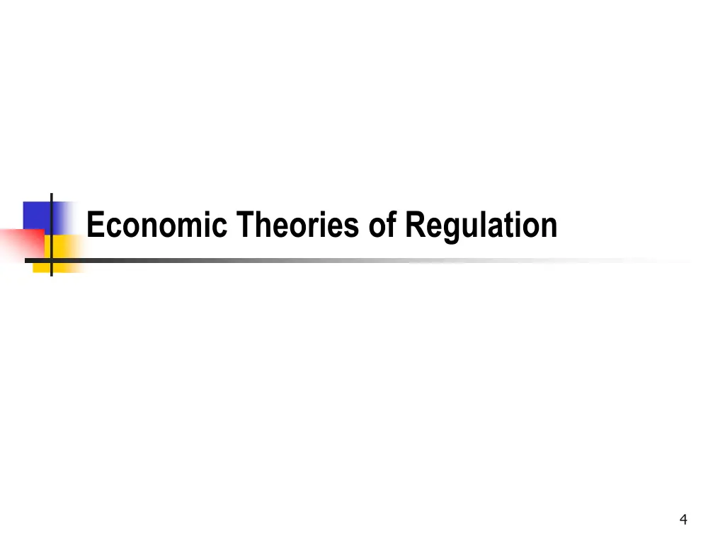 economic theories of regulation