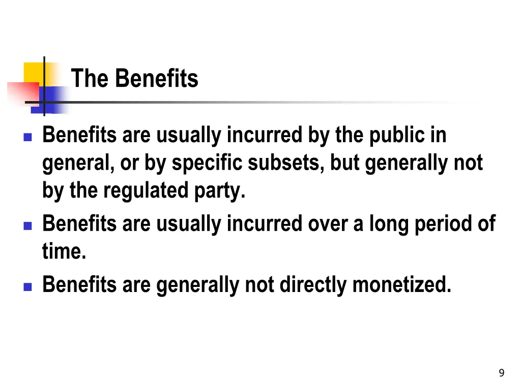 the benefits