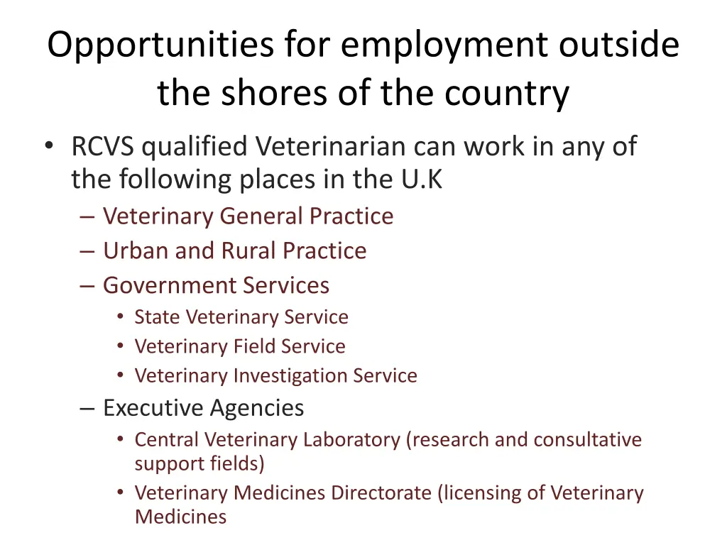 opportunities for employment outside the shores 1