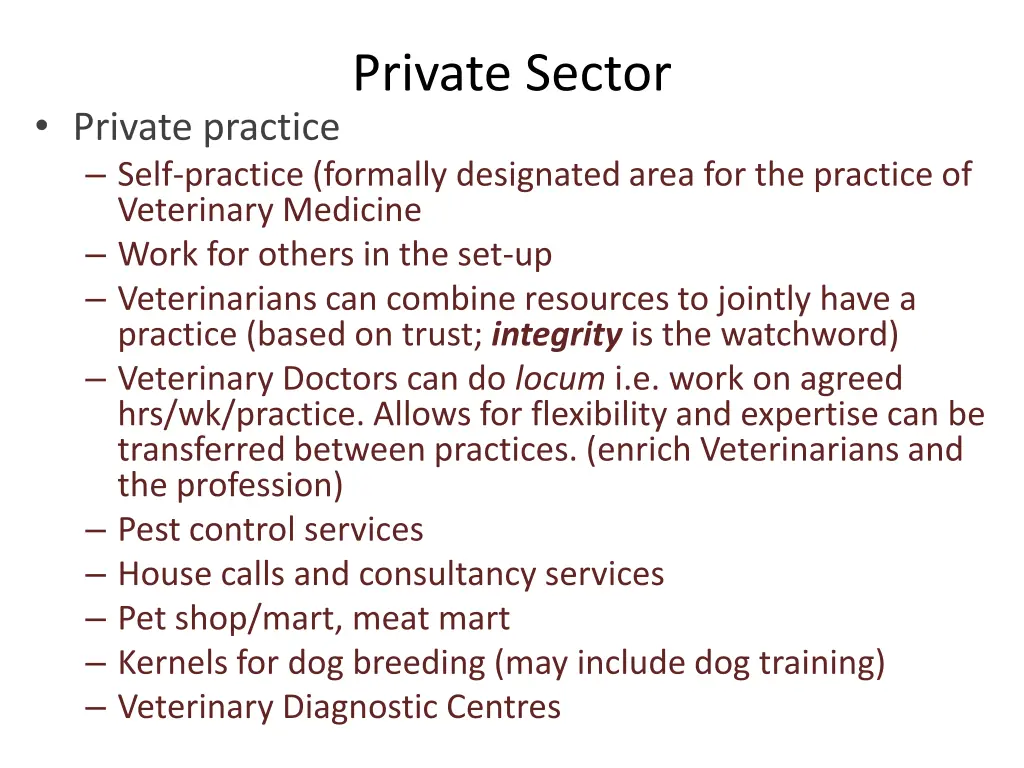 private sector