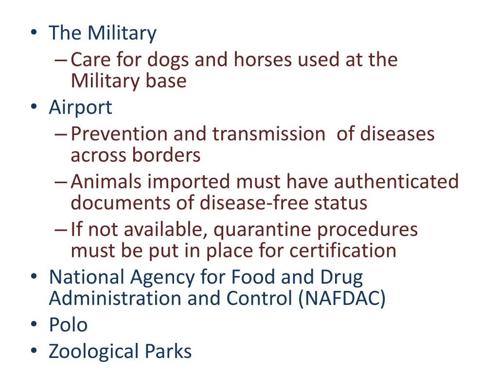 the military care for dogs and horses used