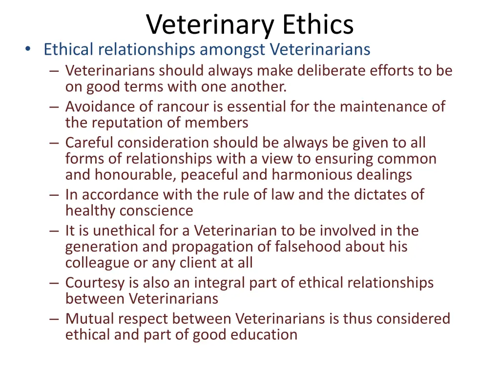 veterinary ethics 3