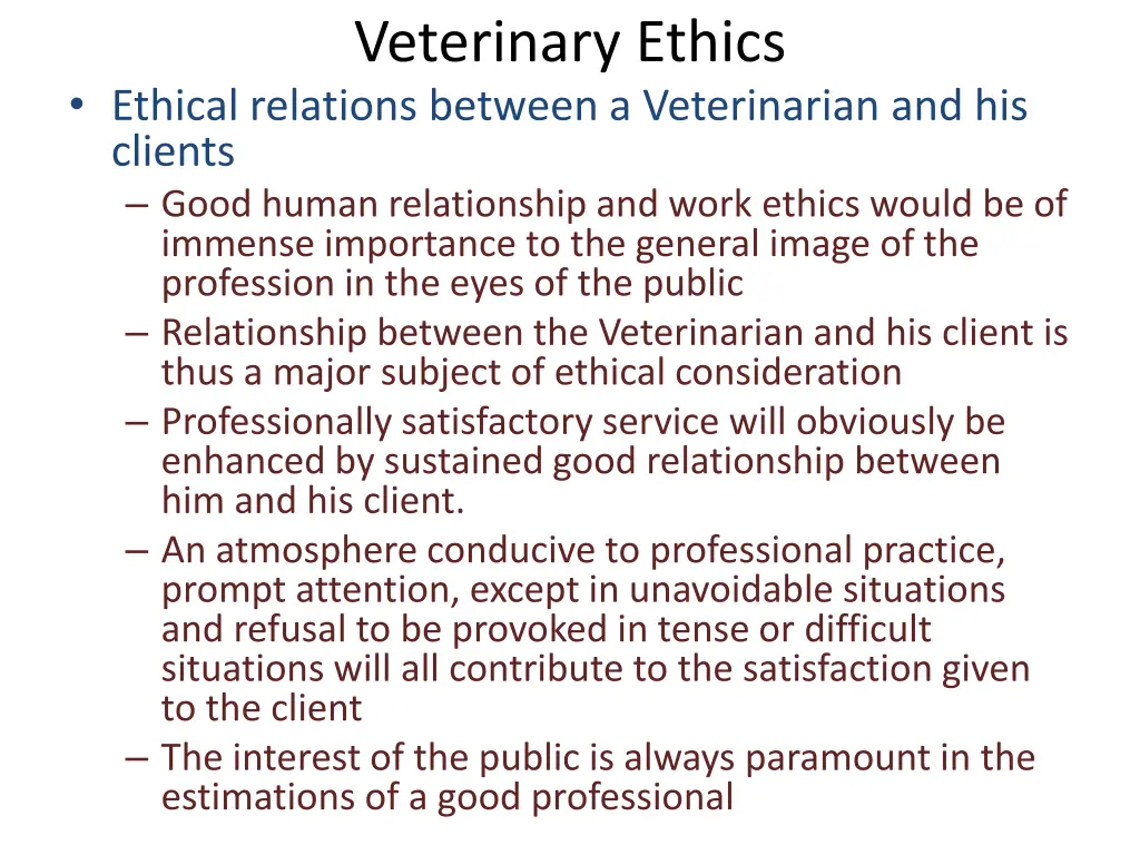 veterinary ethics 5