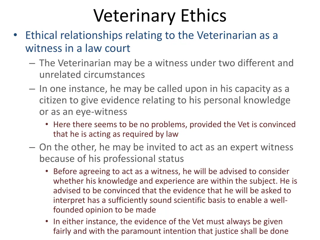 veterinary ethics 7