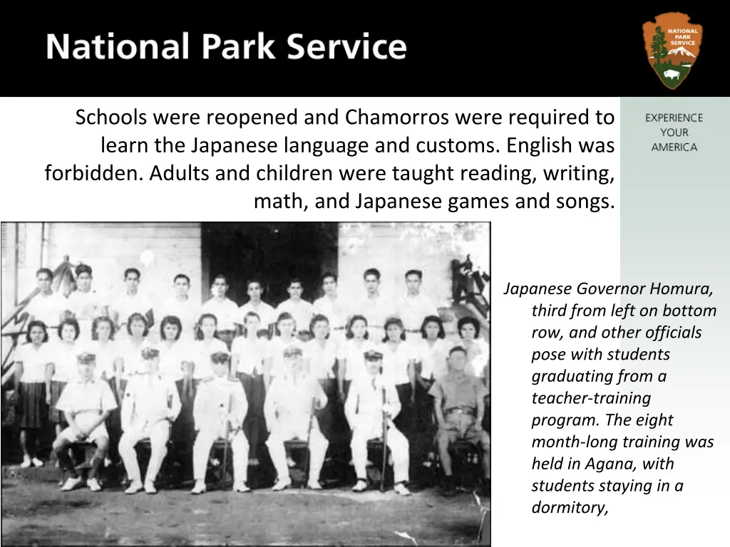 schools were reopened and chamorros were required