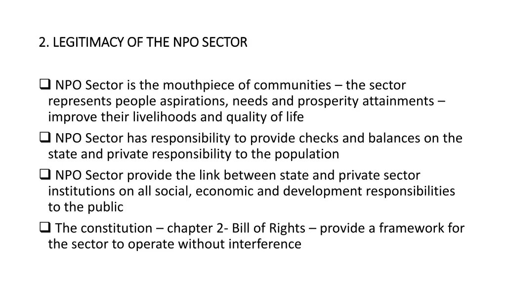 2 legitimacy of the npo sector 2 legitimacy