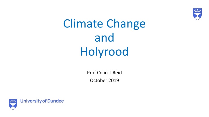 climate change and holyrood