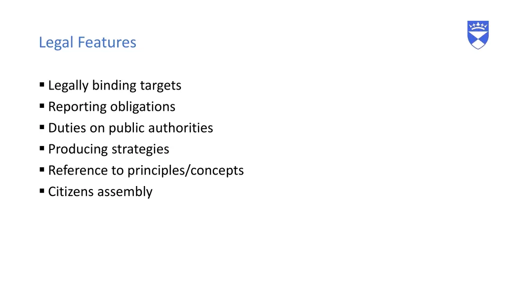 legal features