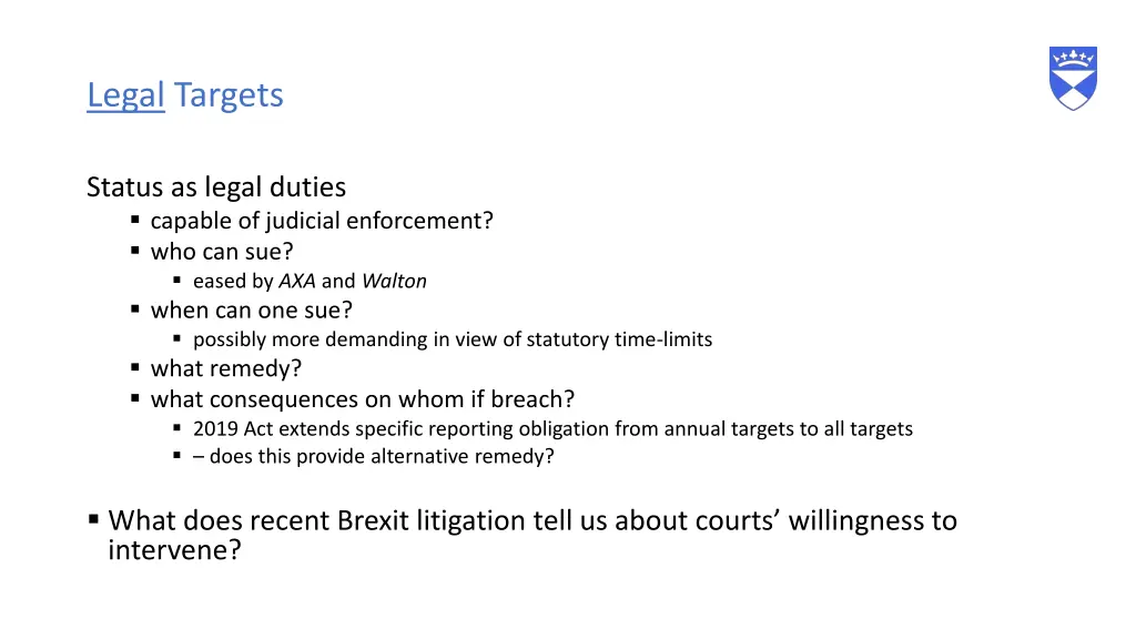 legal targets