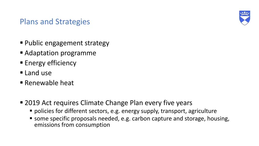 plans and strategies