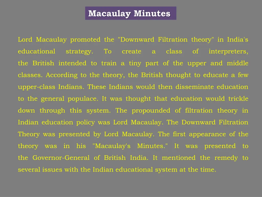 macaulay minutes 1