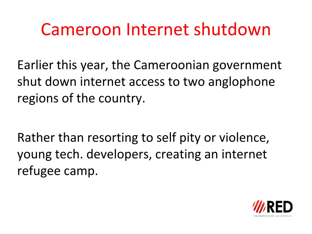 cameroon internet shutdown