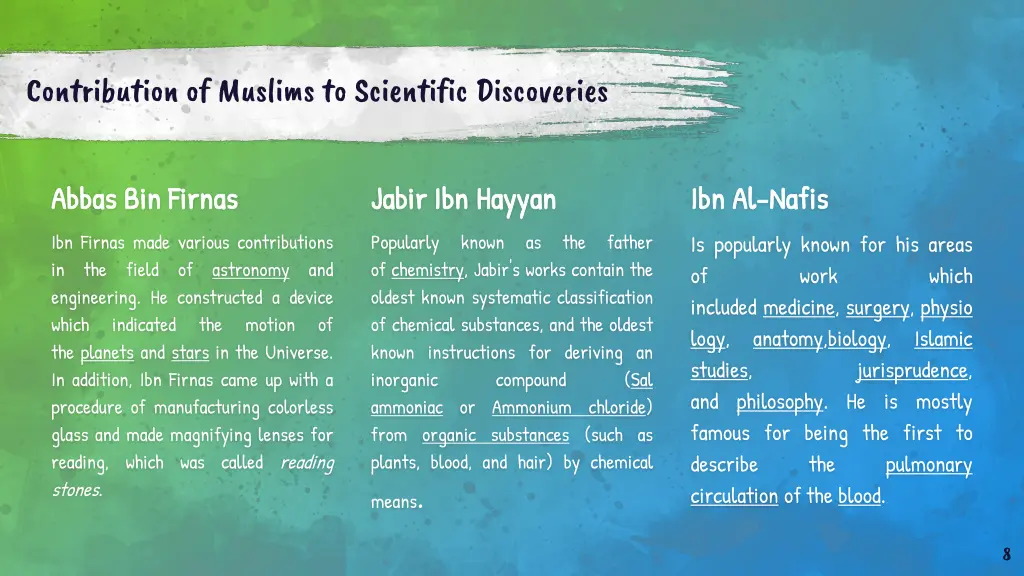 contribution of muslims to scientific discoveries 1